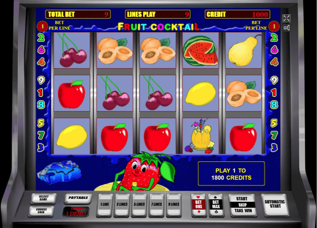 Fruit Cocktail (Клибнички) - играть на игровом автомате онлайн